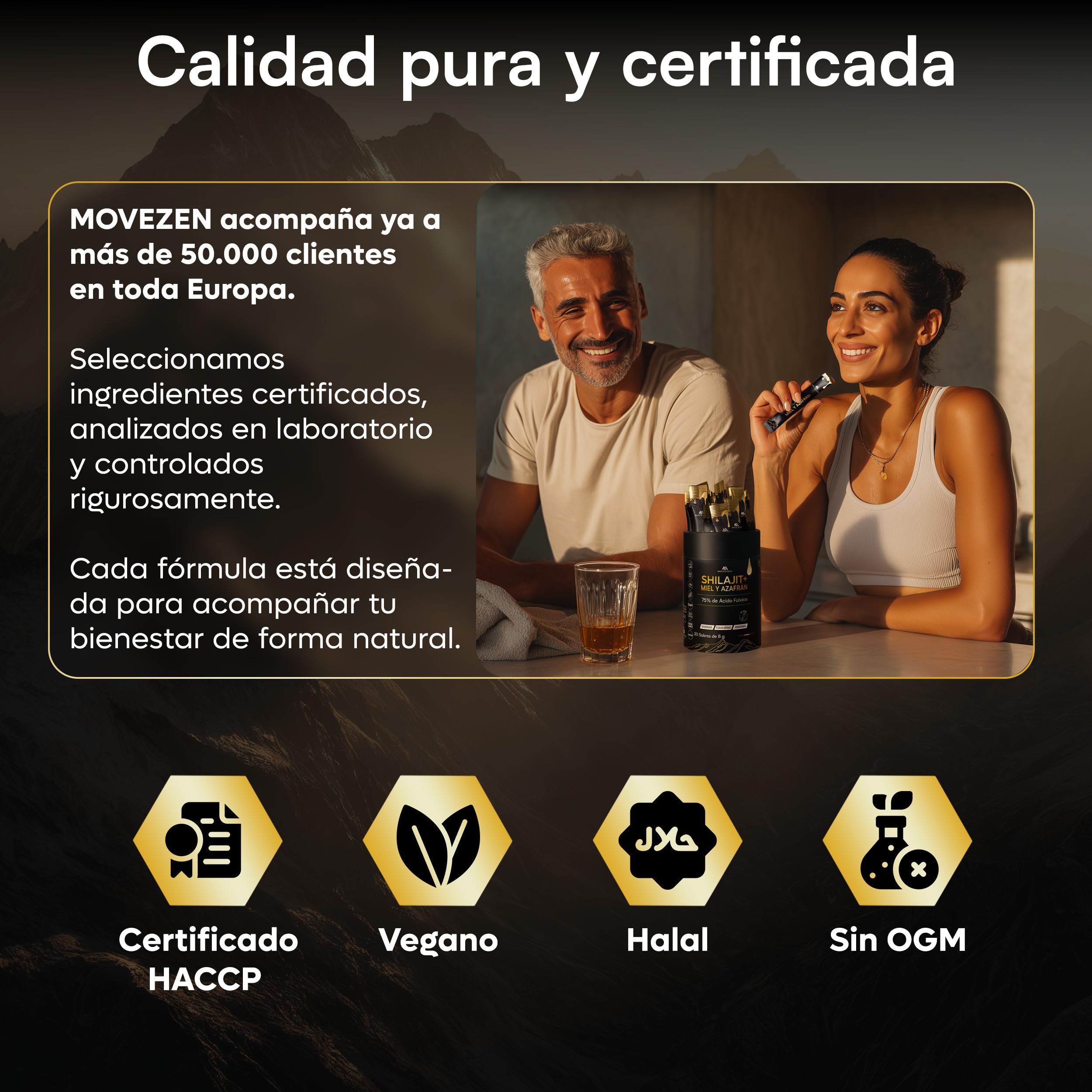 Shilajit +, Resina auténtica 100% pura del Himalaya con miel y azafrán orgánico, energía duradera, vitalidad, concentración, 30 palos de 8 g, rica en ácido fúlvico y húmico, 85+ minerales