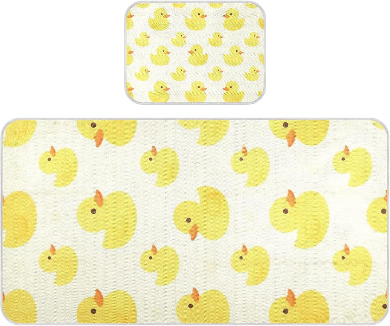 Cute Cartoon Yellow Duck Cooling Baby Mattress Protector 28" x 52" Breathable Mattress pad Cover for Baby&Toddler