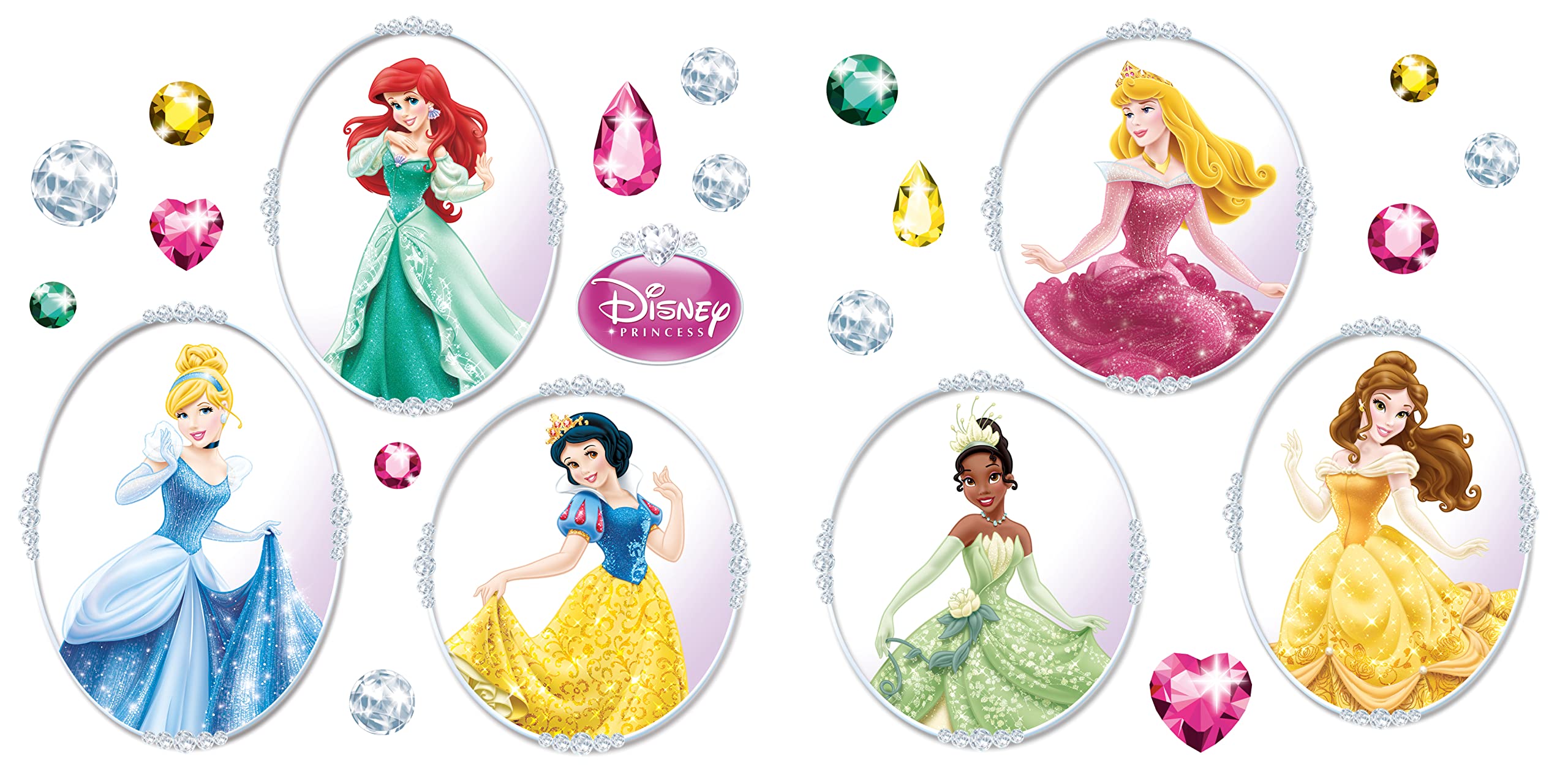 Komar 16402 Disney Princess Freestyle Deco Window Sticker, Multi-Colour (23-Piece), Blau,gelb,grün,pink,rosa,rot,weiß - Image 2