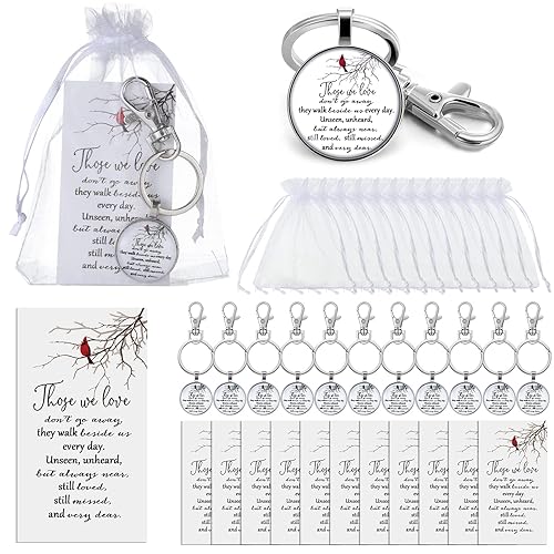 Fumete 12 Set Cardinal Keychain Gifts Valentines Red Cardinal Key