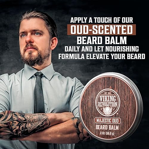 Vista 65 de BEST DEAL Bálsamo para barba con aceite de argán y mantequilla de mango, estiliza, fortalece y suaviza barbas y bigotes, aroma cítrico sin enjuague