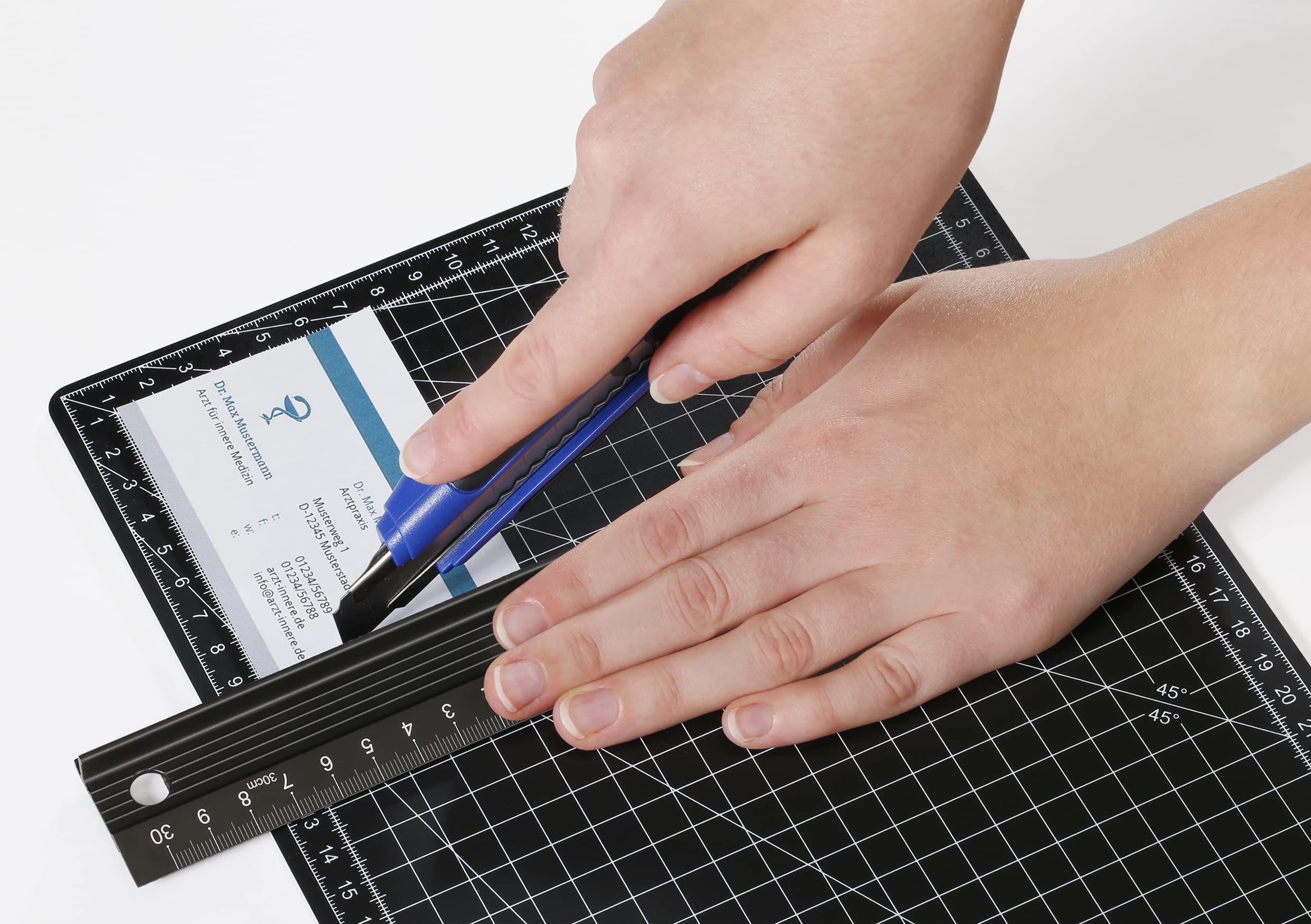 Tappetino Da Taglio Dahle Vantage A3 - Autorigenerante, Double-Face, Con Griglia, 30x45cm Nero - Foto 9