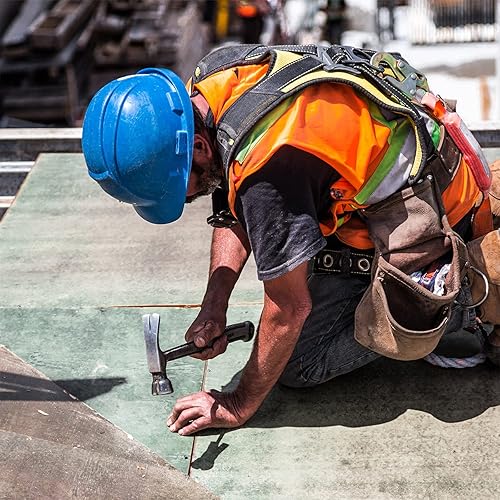 Miniatura 10 de 24 bandas para el sudor para casco, de algodón, con forro para casco, lavable, reutilizable, banda de seguridad, accesorios duros (azul oscuro)