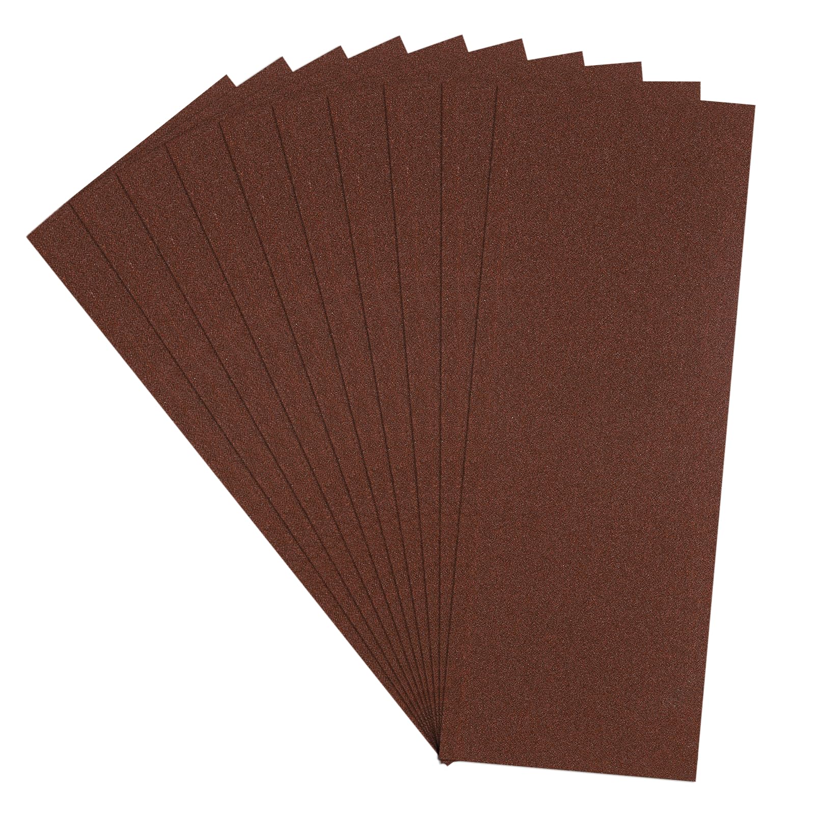 Rebower 10 Pcs 180 Grit Sandpaper, 91mm x 229mm Sand Paper Alumina Abrasive Sanding Paper Red [ for Wood Craft & Furniture Repair & DIY Projects & Drywall Metal Auto Grinding]