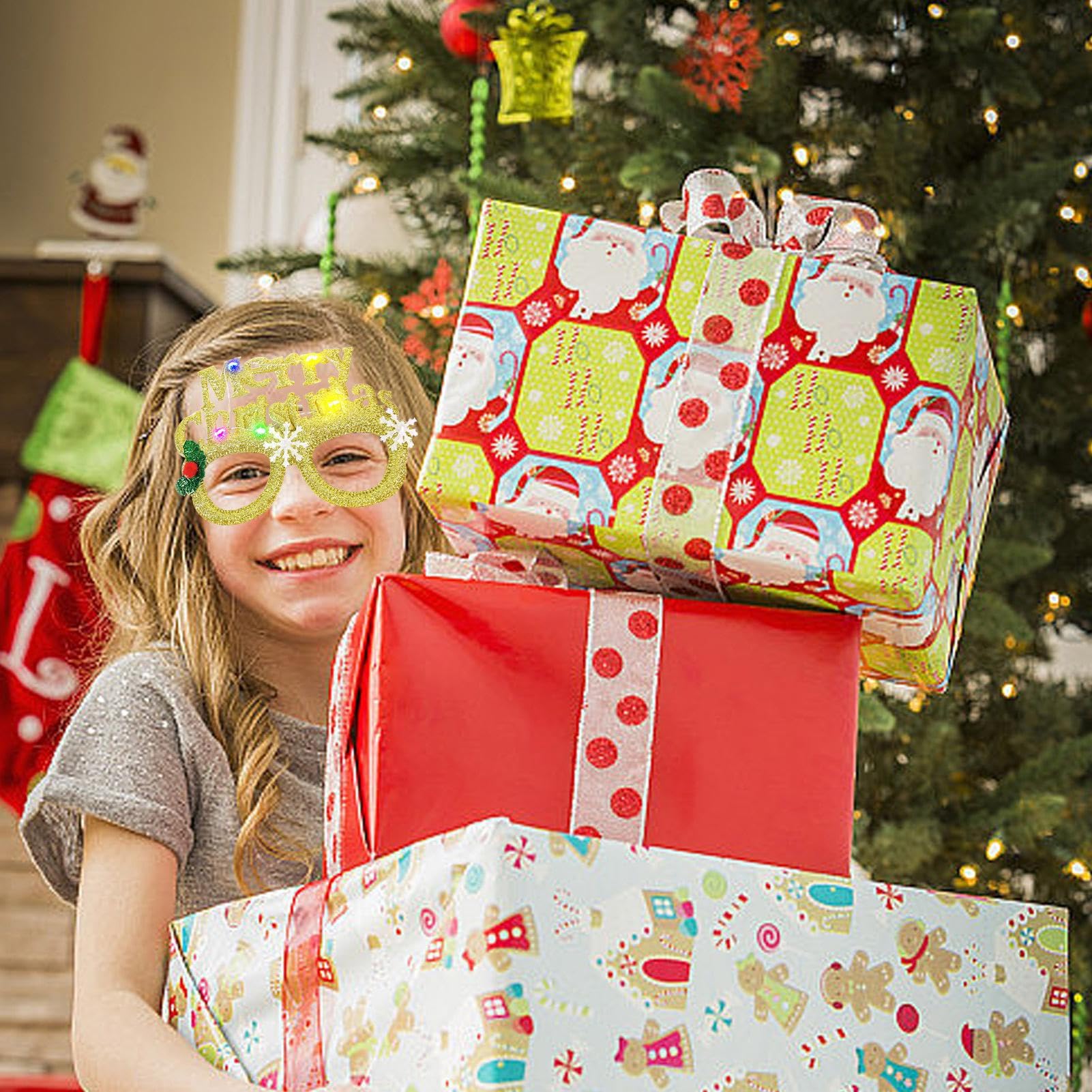 Lunettes Lumineuses LED Gafas Lumineux Bril Néon Noël Lueur Lunettes De Soleil Clignotant Lumière Verre Pour Fournitures De Fête Accessoire Costumes Nouveau