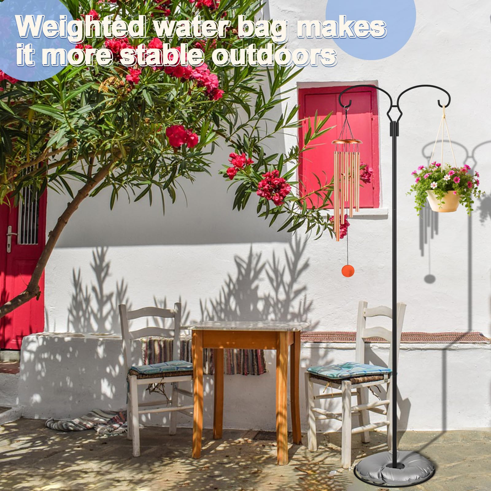 2 Garten-Schäferhaken Höhenverstellbar – Für Vogelfutter, Windspiel & Deko