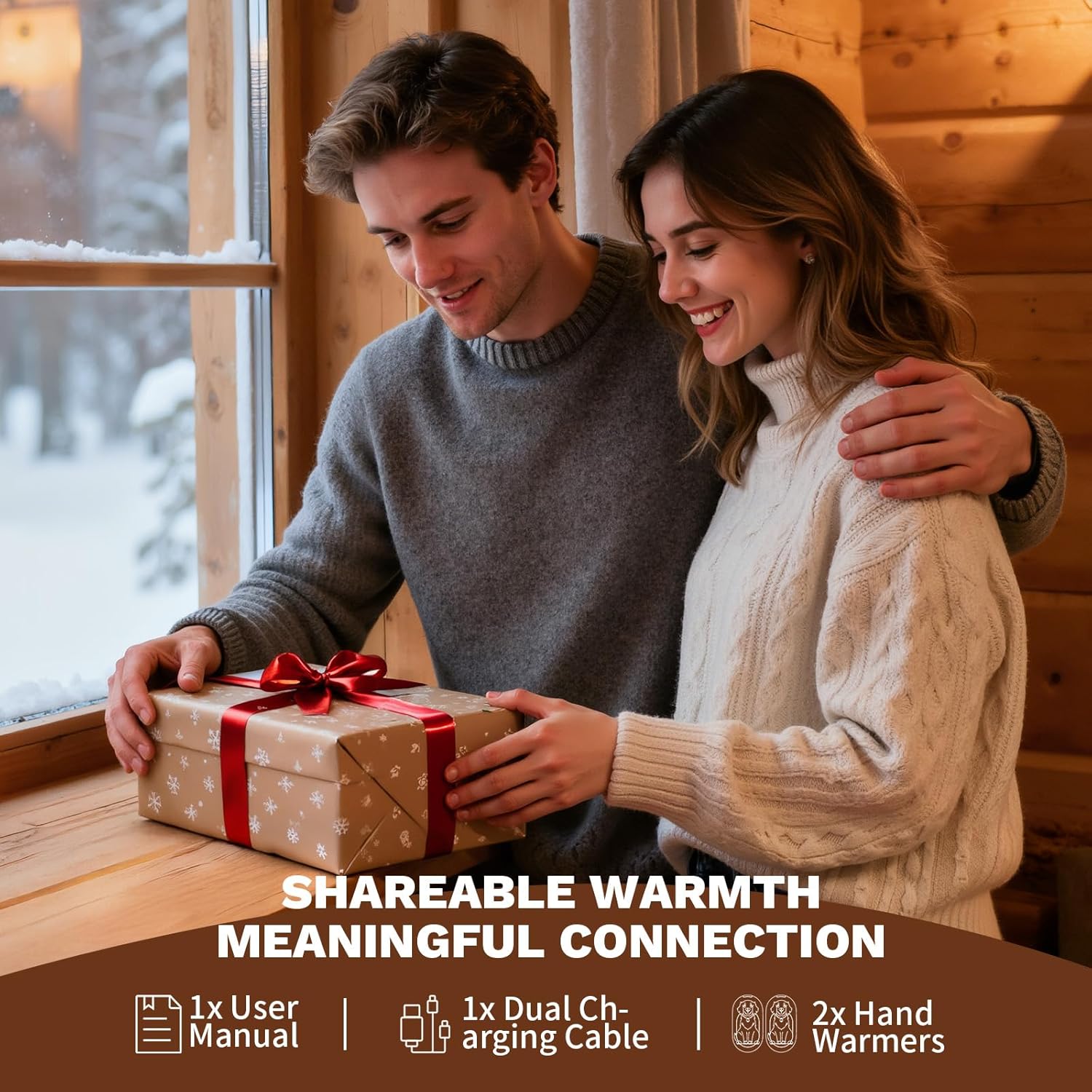 Hand Warmers Rechargeable 2 Pack, Magnetic Electric Handwarmer, 3-Level Steady Temperature, Up to 24 Hours Heating for Christmas Birthday Gifts, Hunting Essentials - Image 7