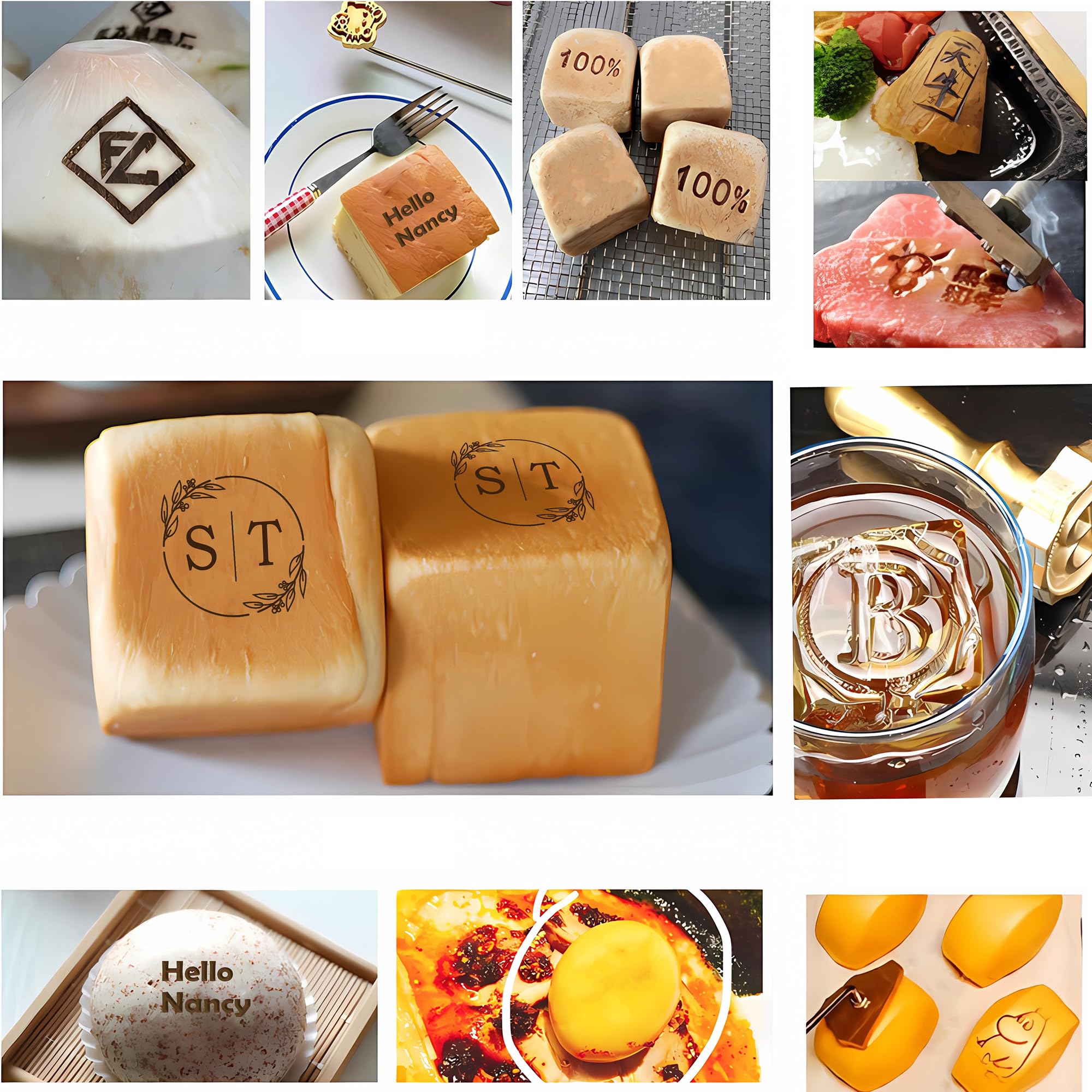 Fer Marquage Bois Fer à Marquer Bois Personnalisé - Tampon Chauffant Logo Entreprise - Poignée Bois 30cm - Pour Artisans Artisanat Bois