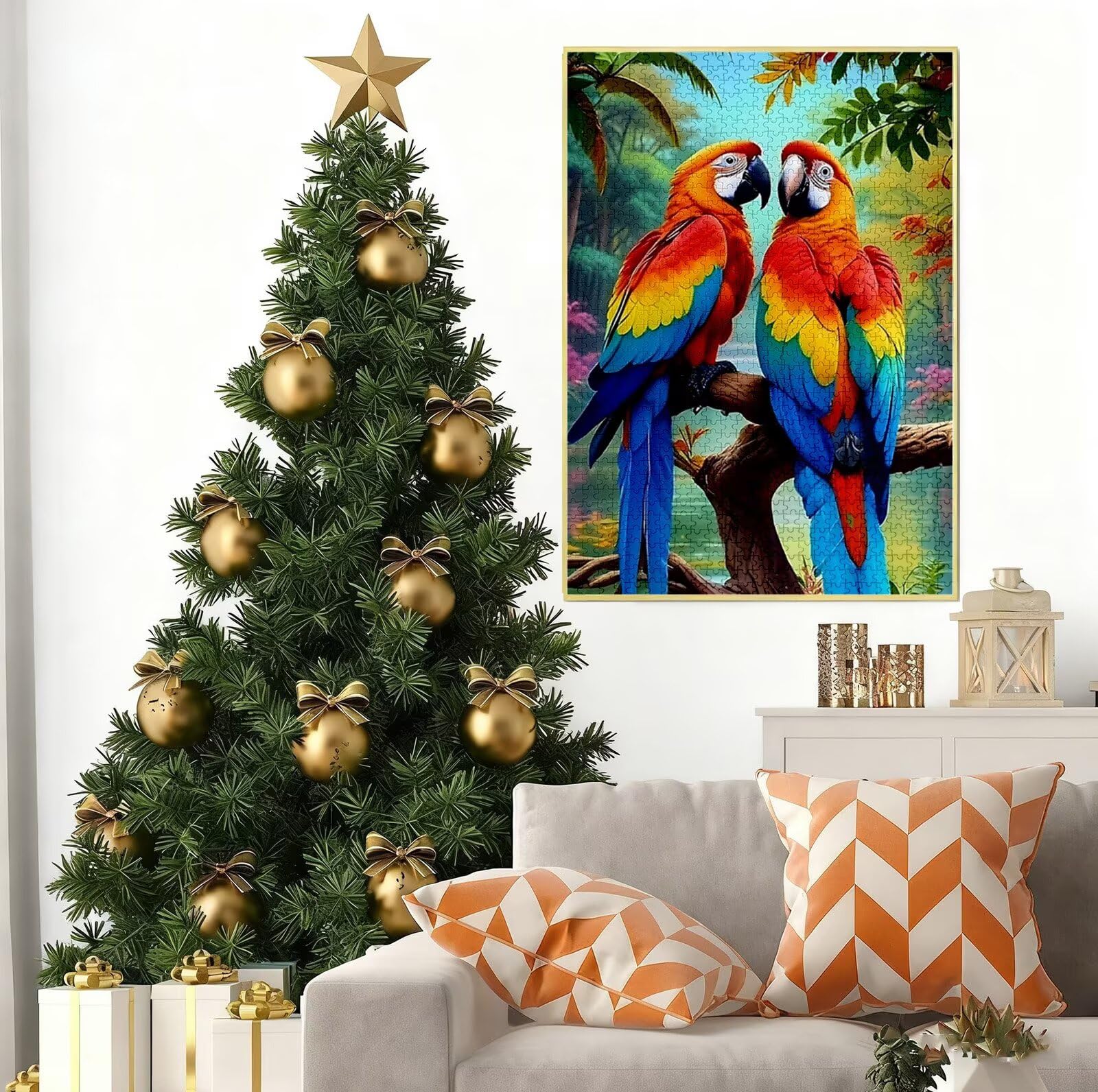 Puzzle 3000 Pezzi per Adulti, Puzzle Animale in Legno per Adulti, Puzzles Pappagallo Impegnativi, Giochi Educativo per Famiglie, Rompecapo con Scatola per Decorazioni Casa, Regalo di Natale B-8151
