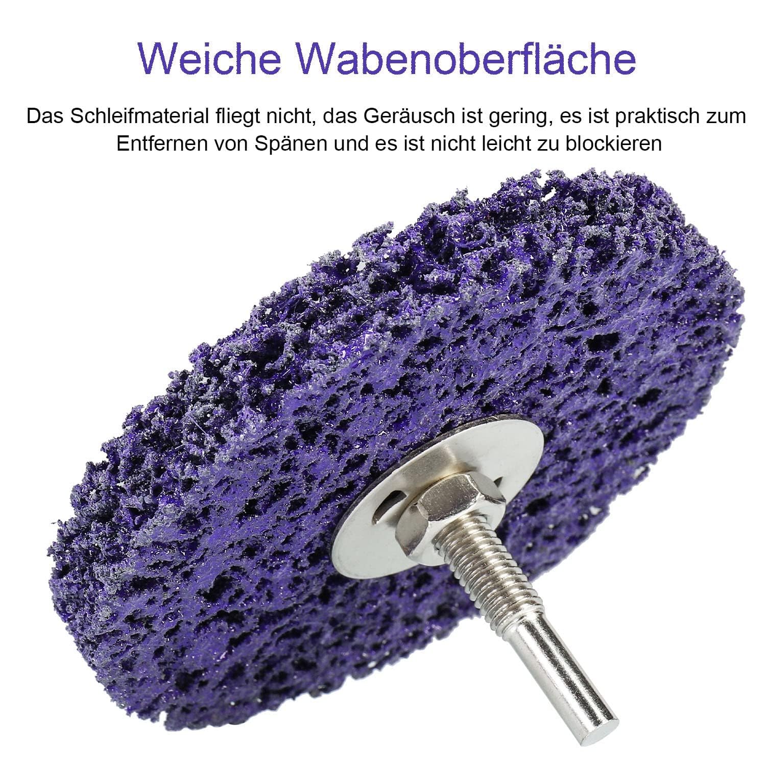 Lot de 5 disques CSD 100 mm CBS Violet Disque de nettoyage grossier CBS pour meuleuse d'angle de peinture, soudures à la rouille, nettoyage et élimination de l'oxydation