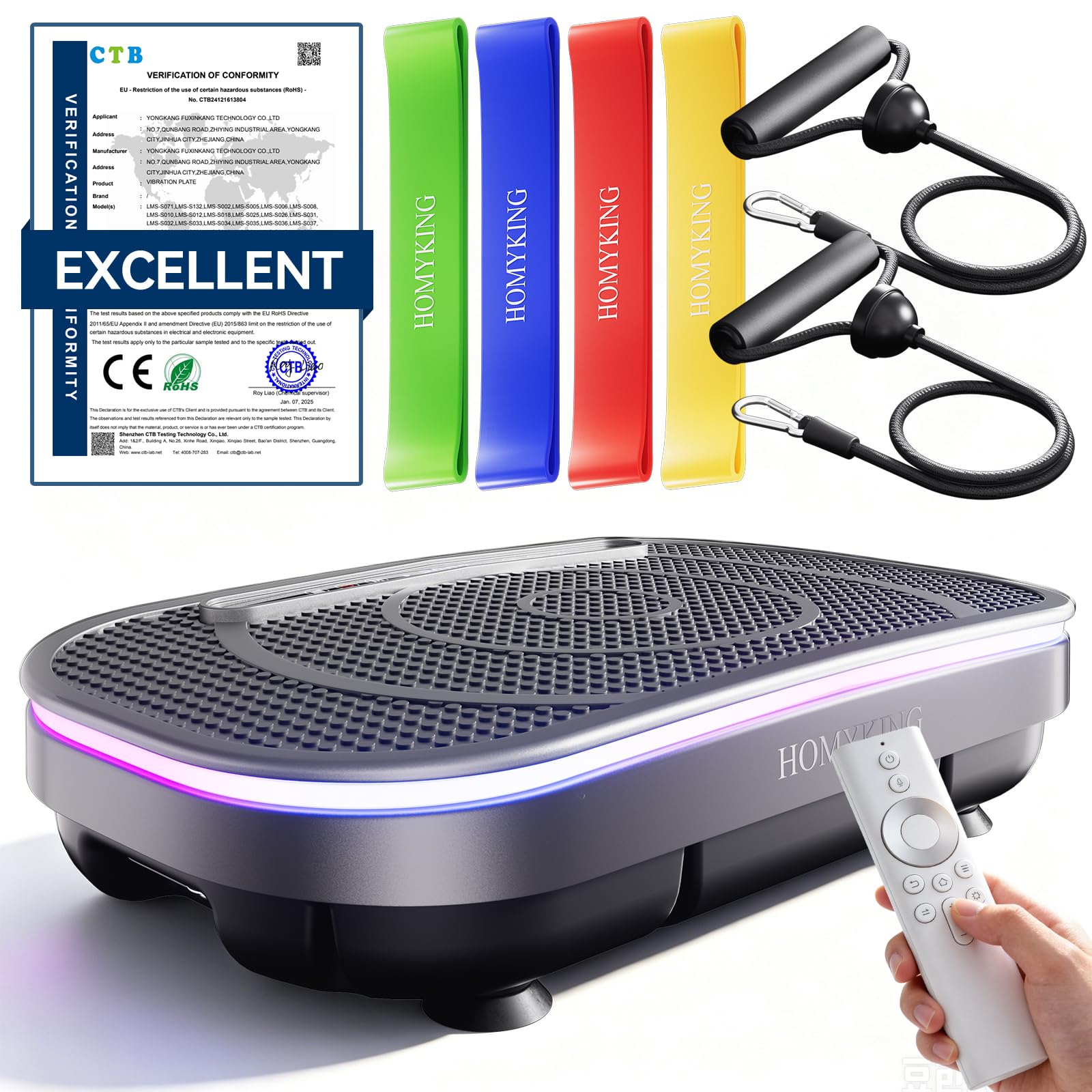 Vibrationsplatte Fitnessgeräte für Zuhause Rüttelplatte Vibration Plate entspannung, Sportgeräte Fitness Sport geräte Ganzkörpertraining 120 Intensitätsstufen für Home Workout