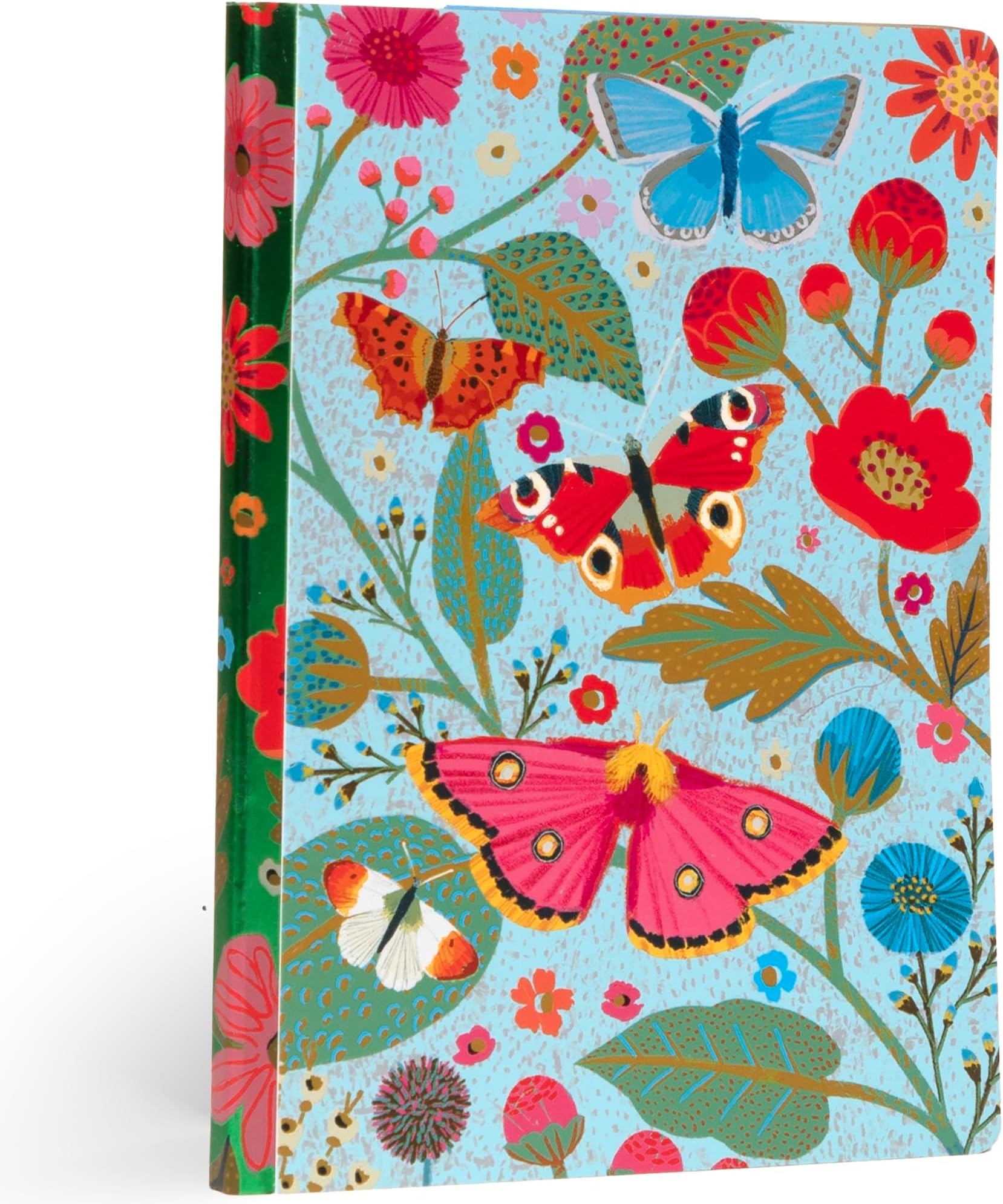 Butterflies Luxe Gilded Hardcover Journal with Foil Edge - 112 Pages, 120 GSM/81 LB Paper, 5.87x8, Eco-Friendly, Adult Art Supplies