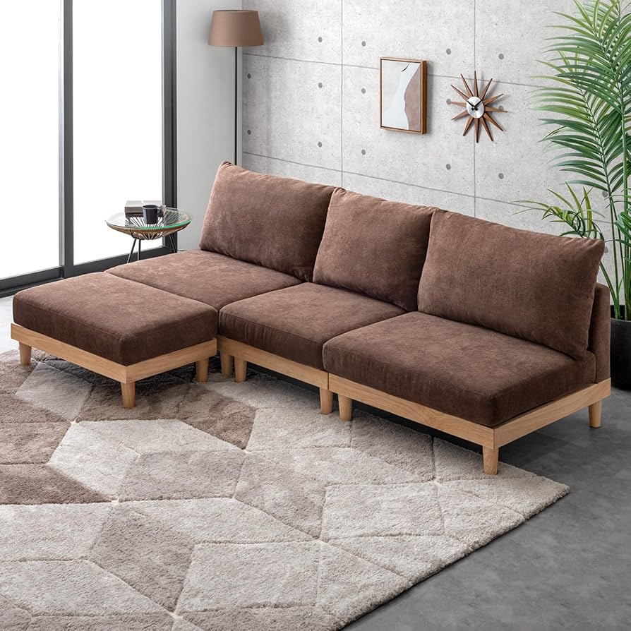 Amazon｜タンスのゲン ソファ 3人掛け 洗える カバーリング ユニット