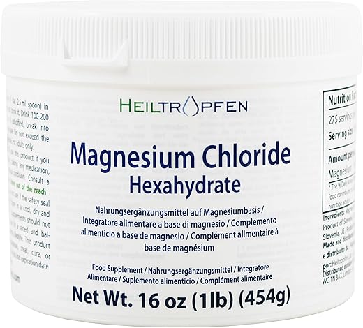 1 libras - 454 g de polvo de cloruro de magnesio | Hexahidrato | polvo de cristal | Heiltropfen®