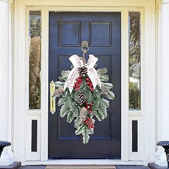 Christmas swag front door Clearance