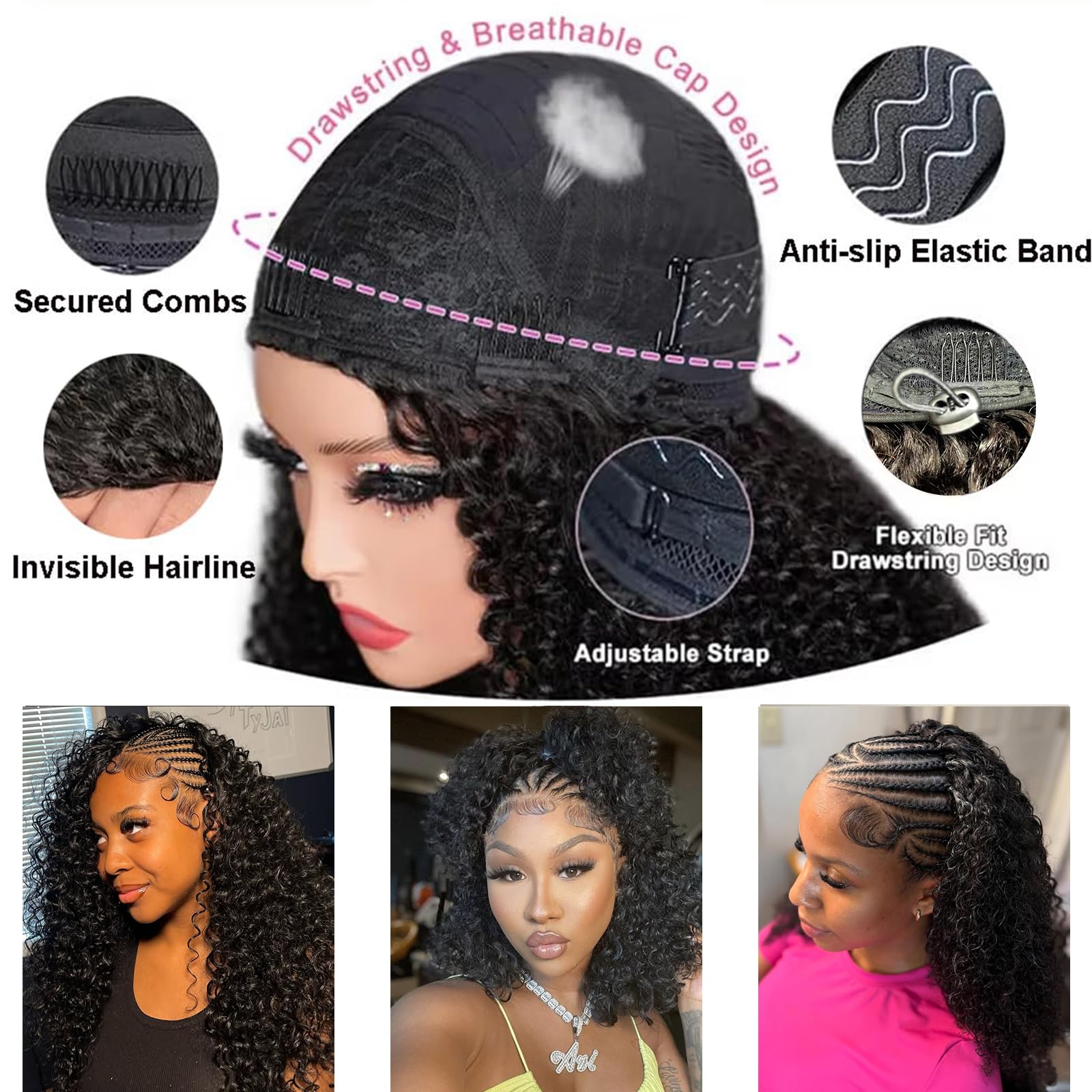 100% Unprocessed Brazilian Virgin Human Hair Half Wig