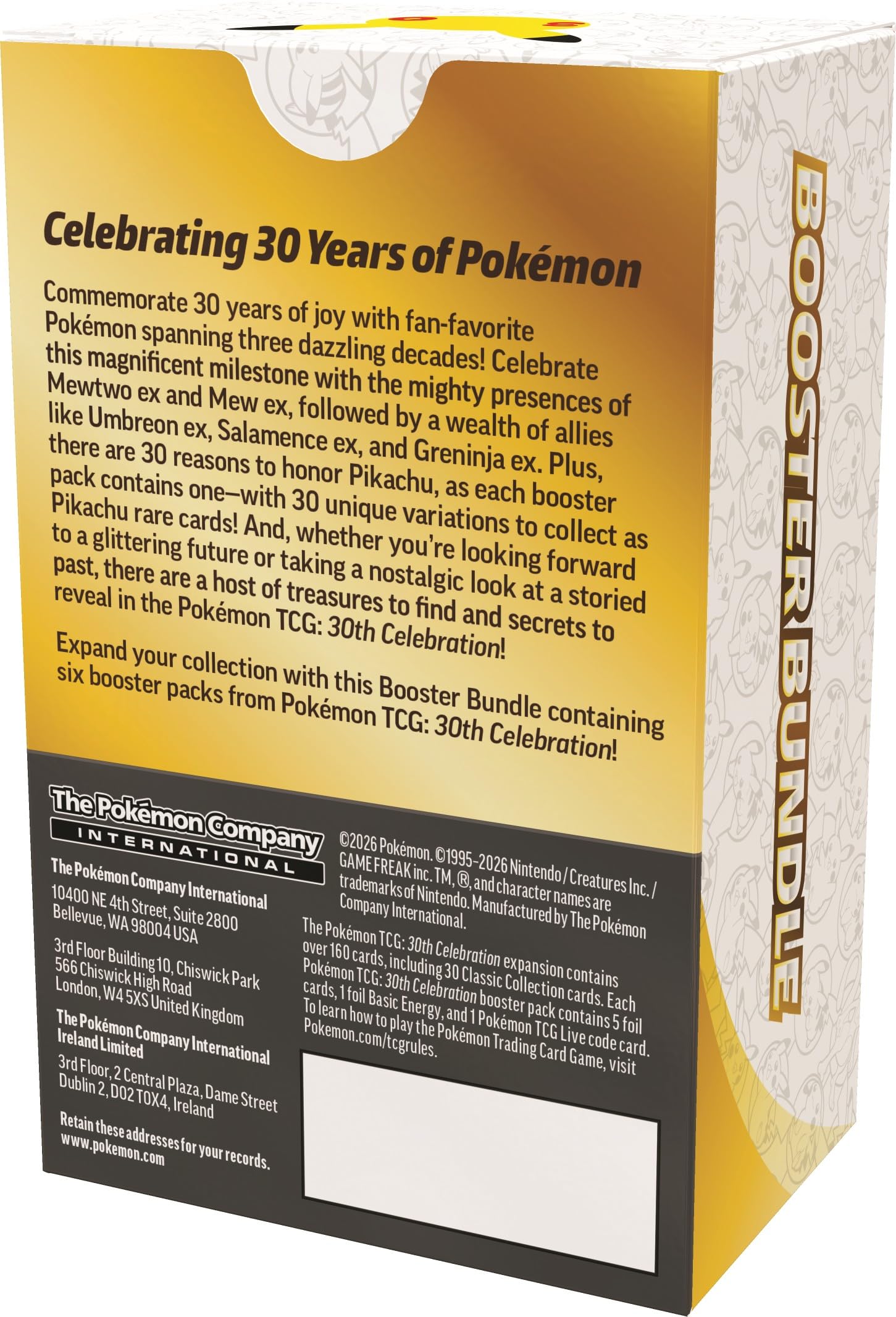 Amazon.com: Pokémon TCG: 30th Celebration Booster Bundle : Toys & Games