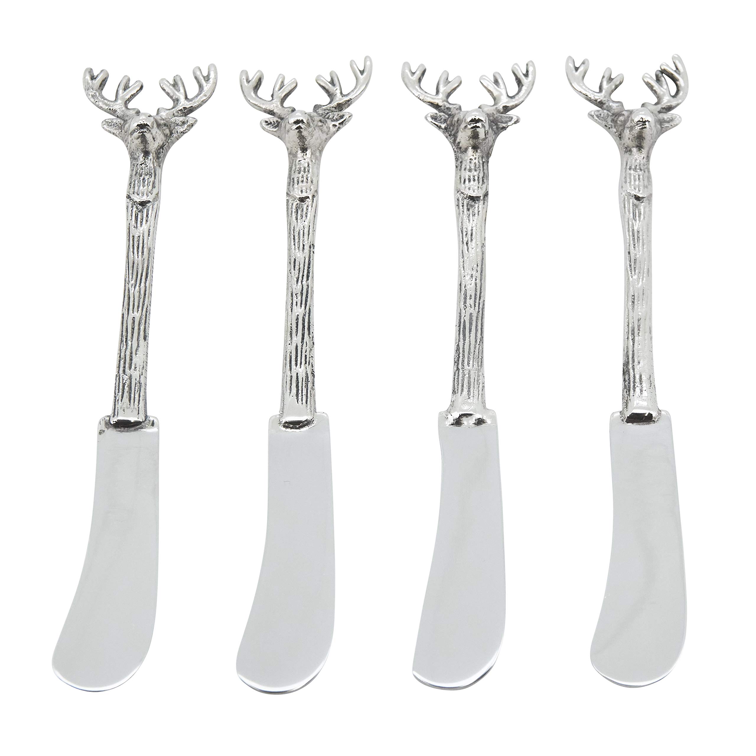 Occasion Gallery Silver Reindeer Cocktail Knife, Set of 4, Made of Brass, Steel (Knife Only)