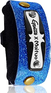 GUITTO Guitar String Mute Dampener, Fretboard Muting Wraps with Built-in Pick Holder for Electric Acoustic Guitar Bass, Adjustable Neck Wrap String Muters for Recording and Tapping GGF-03 Blue
