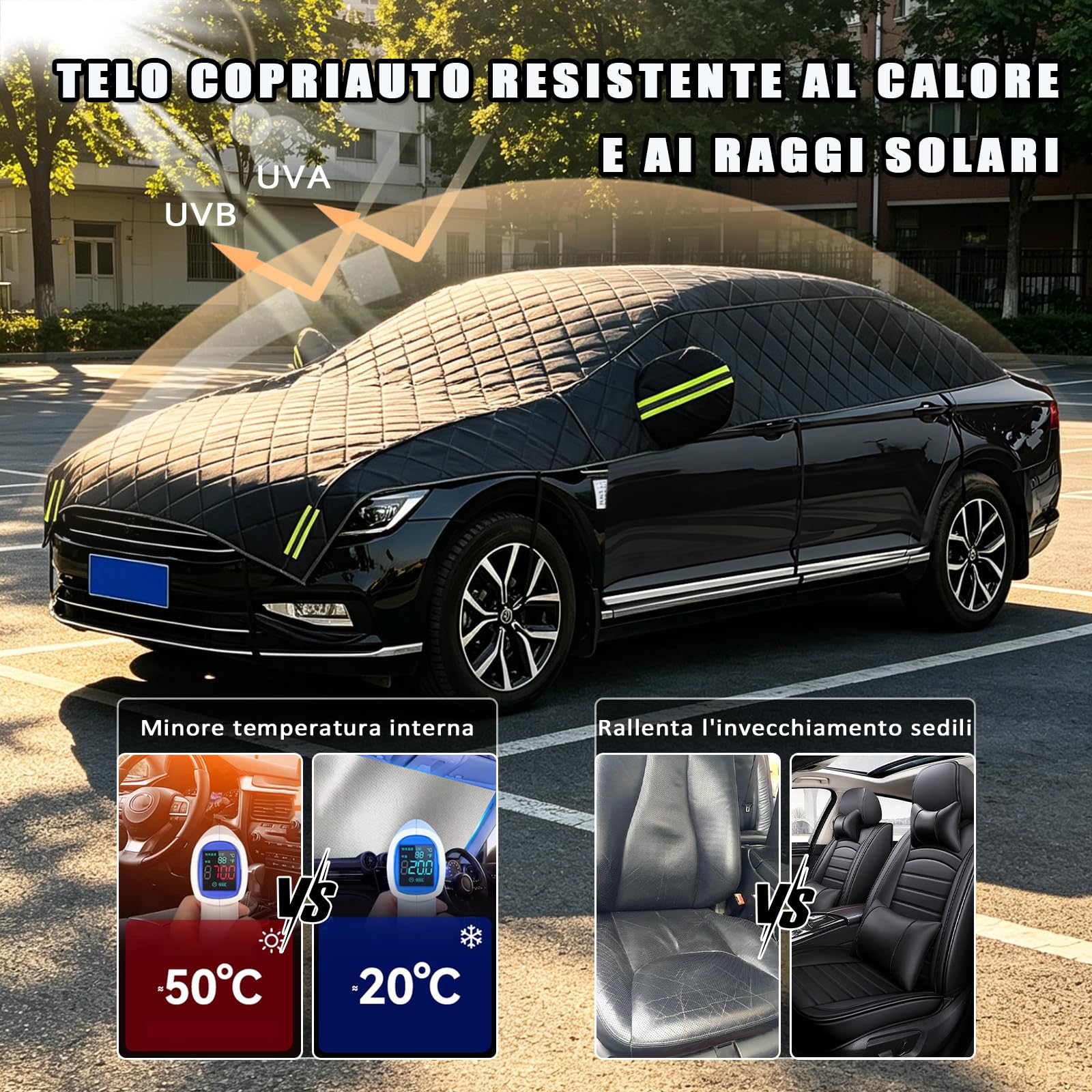 Telo Copriauto Antigrandine per Toyota Yaris Cross Hybrid 2021-2025,Telo Copri Auto Esterni, Telo Copriauto Impermeabile e Traspirante, Copri Auto Anti Grandine Dal Sole