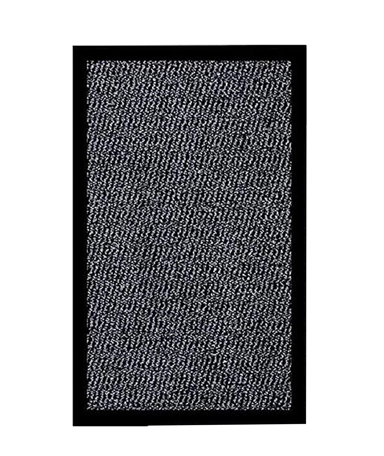 KAV Washable Door Mat Dirt Trapper - Durable Indoor And Outdoor Non-Slip Doormats - Large Floor Mats For Front And Back Door, Home, office - Perfect Dust Absorbent (Grey/Black, 90cm x 150cm)