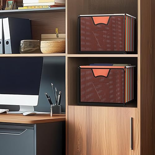 Miniatura 6 de Simple Houseware Organizador de carpetas de archivos colgantes de malla, 15.25 pulgadas de profundidad x 12.75 pulgadas de ancho, 2 paquetes, color