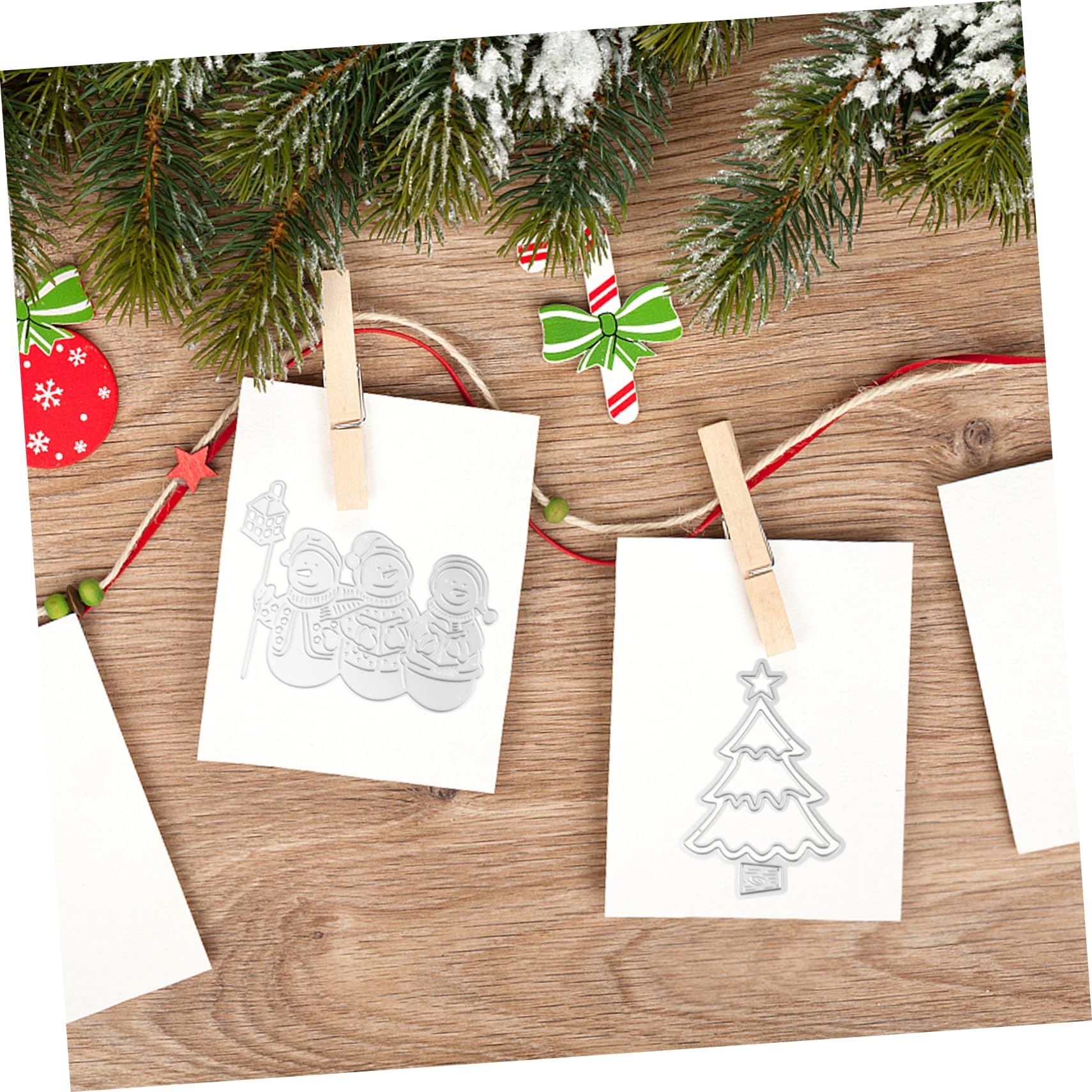 Operitacx 9 Piezas Navidad morir manualidades navideñas plantillas navideñas troqueles de metal cortados troqueles para hacer tarjetas troqueles de corte de metales en relieve