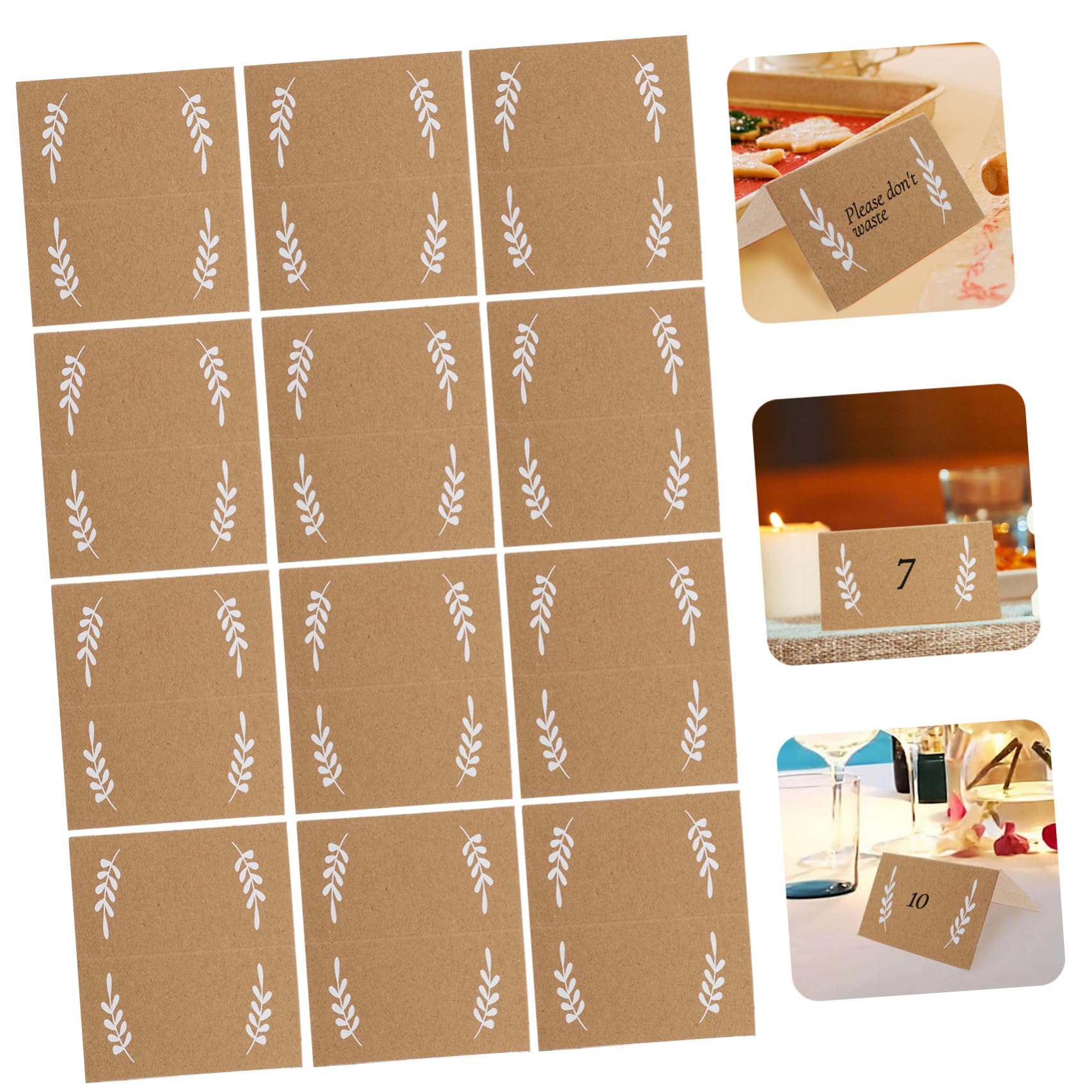 SHINEOFI 3 Sätze Sitzplatzkarten Visitenkarte Namenskärtchen Hochzeitsdeco Tischdeko Esstisch Hochzeitskarten Du Leer Platzkarten Für Den Tisch Tischkarten Für Namen Papier 100 Stück * 3