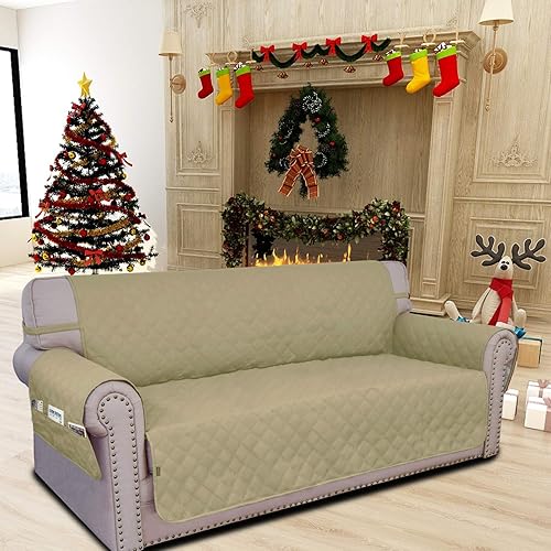 Miniatura 2 de Funda protectora para sofá fácil de usar, impermeable, para sofá, funda protectora para muebles, contra mascotas, sin costuras, tela antideslizante,