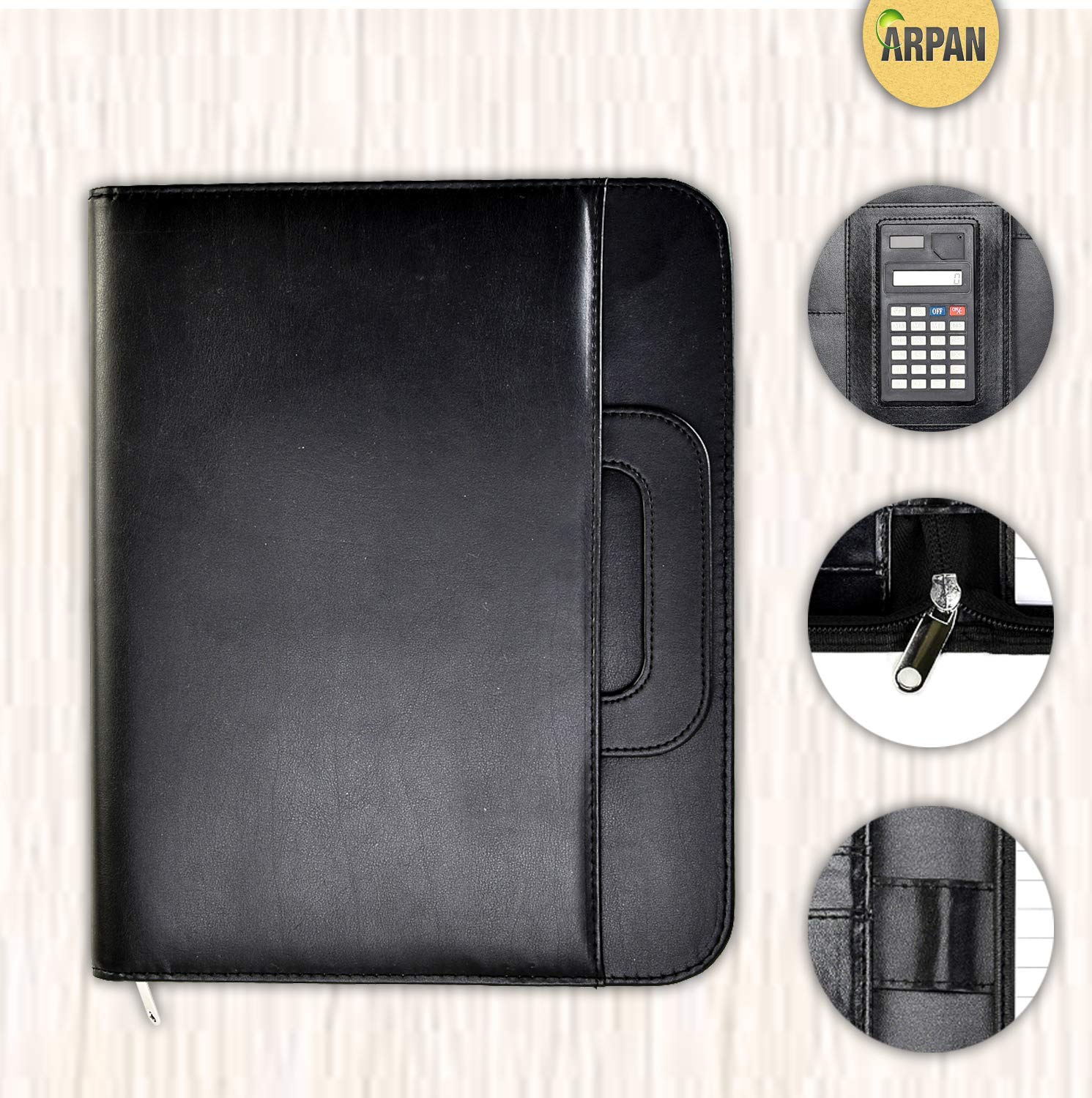 Arpan A4 Black Conference Folder for Personal Executive, Professionals, Corporate, Businesses - Image 3