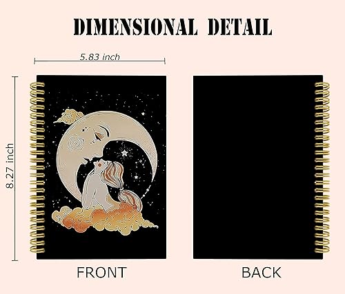 Miniatura 10 de Knibeo Cuaderno retro de los años 70 con diseño hippie ardiente de los años 70, vintage, bohemio, floral, con tapa dura, con espiral, de 5.5 x 8.3