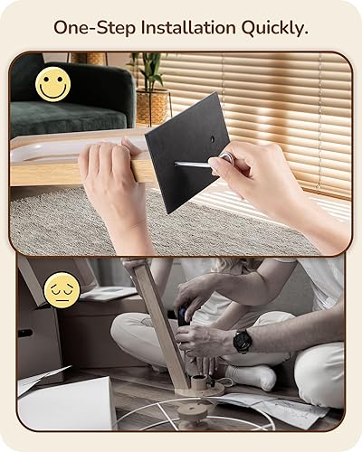 Miniatura 5 de EDISHINE Lámpara de mesa LED, lámpara de noche de madera con 3 temperaturas de color y regulable, lámpara de mesita de noche cuadrada con control