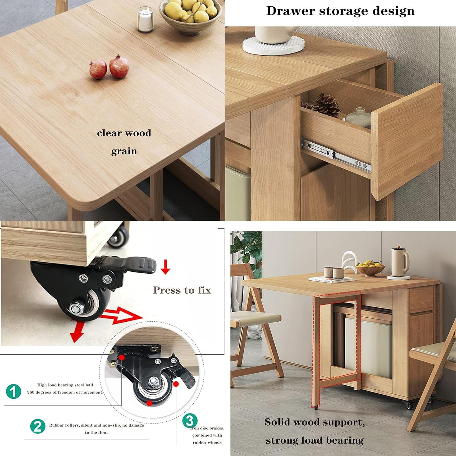 テーブル・チェア・ハンモック Wood Kitchen Table 2 HCT-024-1