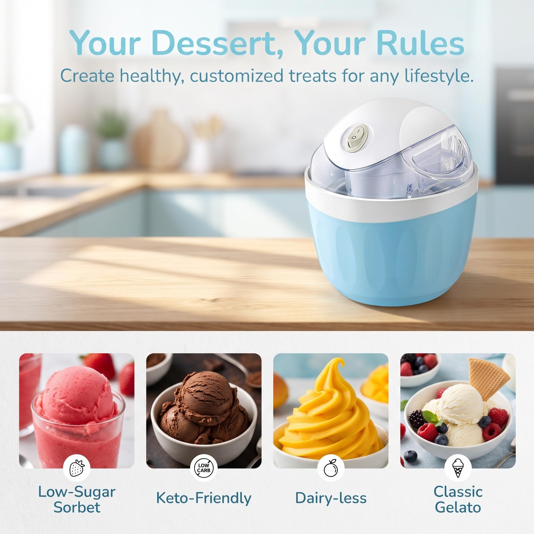 Mini Heladera Doméstica, Máquina Automática Para Hacer Helados Individuales, Yogur Helado Y Sorbete, Máquina Para Postres Con Solo Pulsar Un Botón, Máquinas Eléctricas Compactas Para Familias.