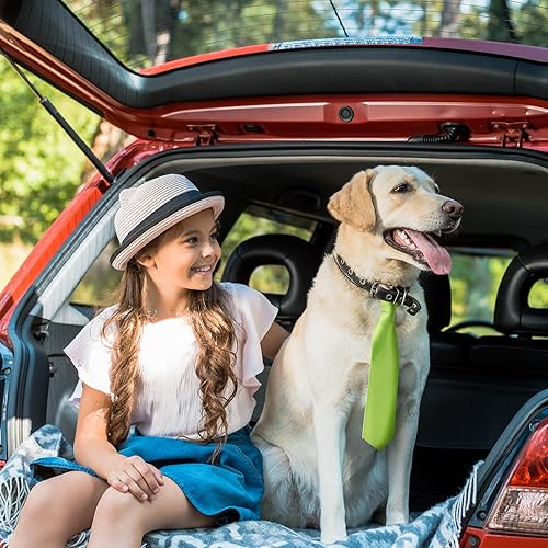 Miniatura 5 de Newcotte 110 corbatas grandes para perros, ajustables, a granel, para el cuello, corbatas de aseo para niñas, niños, mascotas, regalo (clásico)