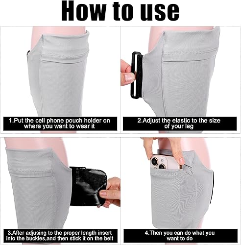 Miniatura 6 de Soporte para teléfono de pierna, correas para las piernas del teléfono celular, cartera para el muslo, soporte para teléfono, cartera para