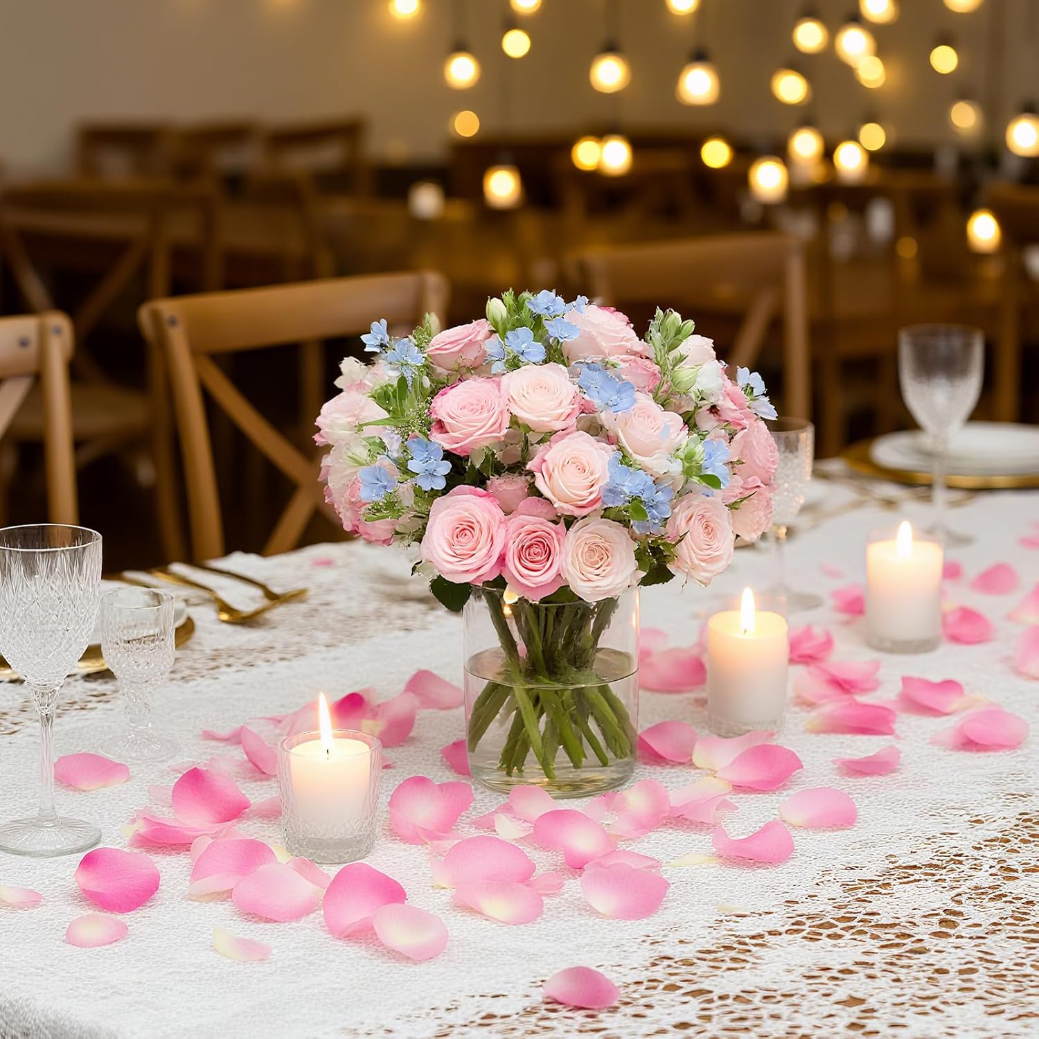 DARENYI 12Pcs Small Glass Cylinder Vases for Centerpieces, 4 Inch Tall Clear Floral Flower Vases Bulk for Wedding Decorations, Decorative Hurricane Glass Candle Holders for Table, Party, Home Décor