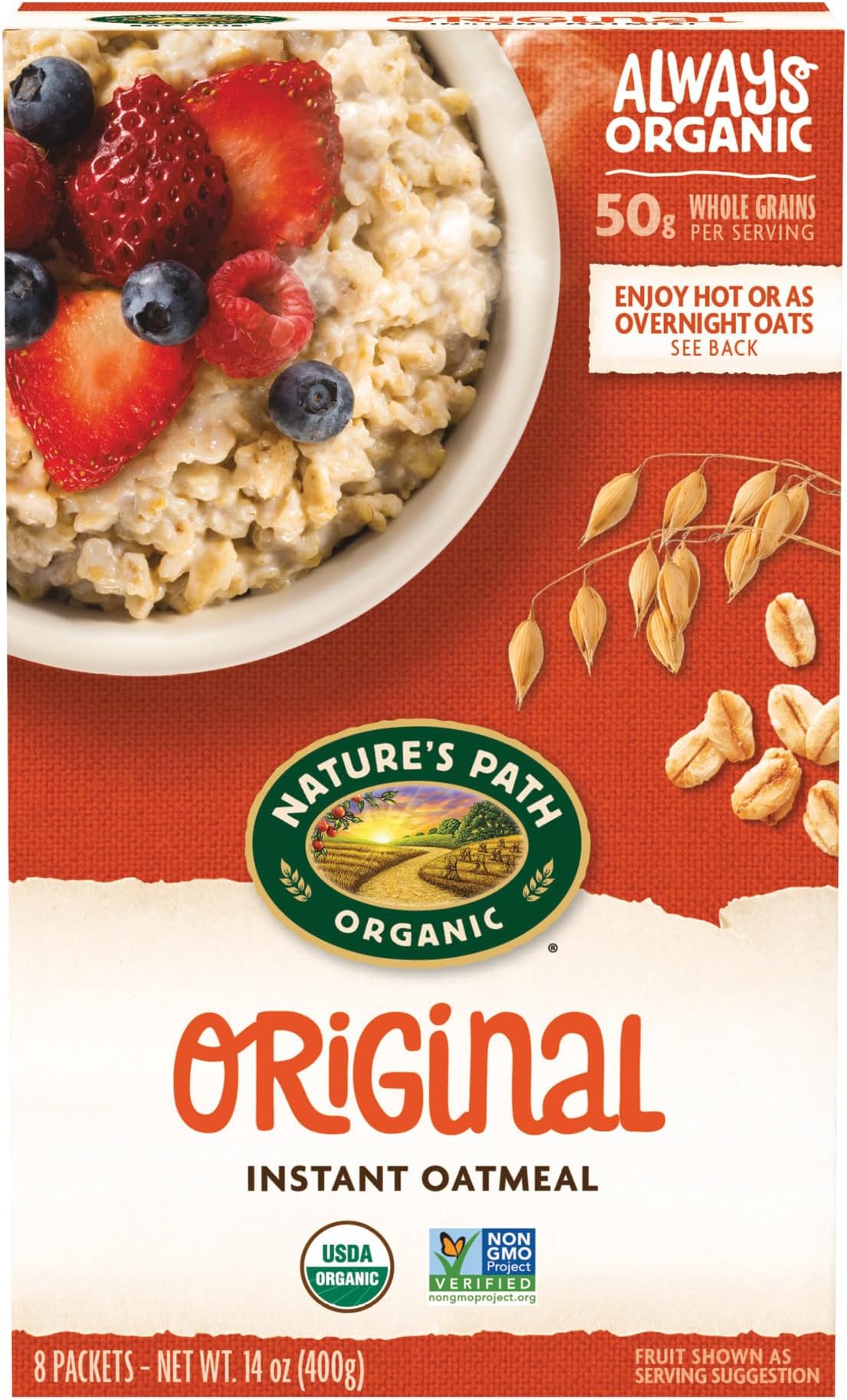 Organic Original Instant Oatmeal, 14 oz (Pack of 6), Non-GMO