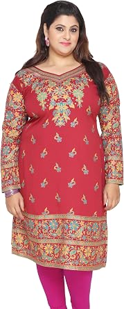 Maple Clothing Womens Plus Size Indian Kurti Printed Tunics Kurta India Top Wedding Outfit