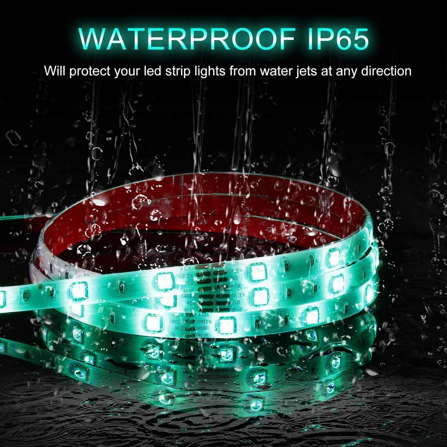 LED Strip Lights,SFOUR RGB Light Strips with Waterproof 16.4FT/5M 44Key, Color Changing LED Strip Lights with Remote for Home Lighting Kitchen Bed Flexible Strip Lights for Bar Home Decoration