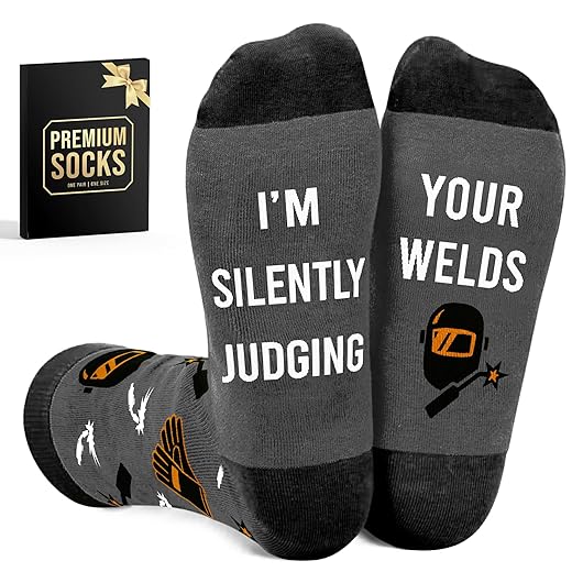 Welder Gifts for Men - Unique Welding Socks for Welders, Perfect Presents for Special Occasions, Comfortable and Durable, Ideal Gifts for Men into Welding, Great Addition for Welder's Wardrobe