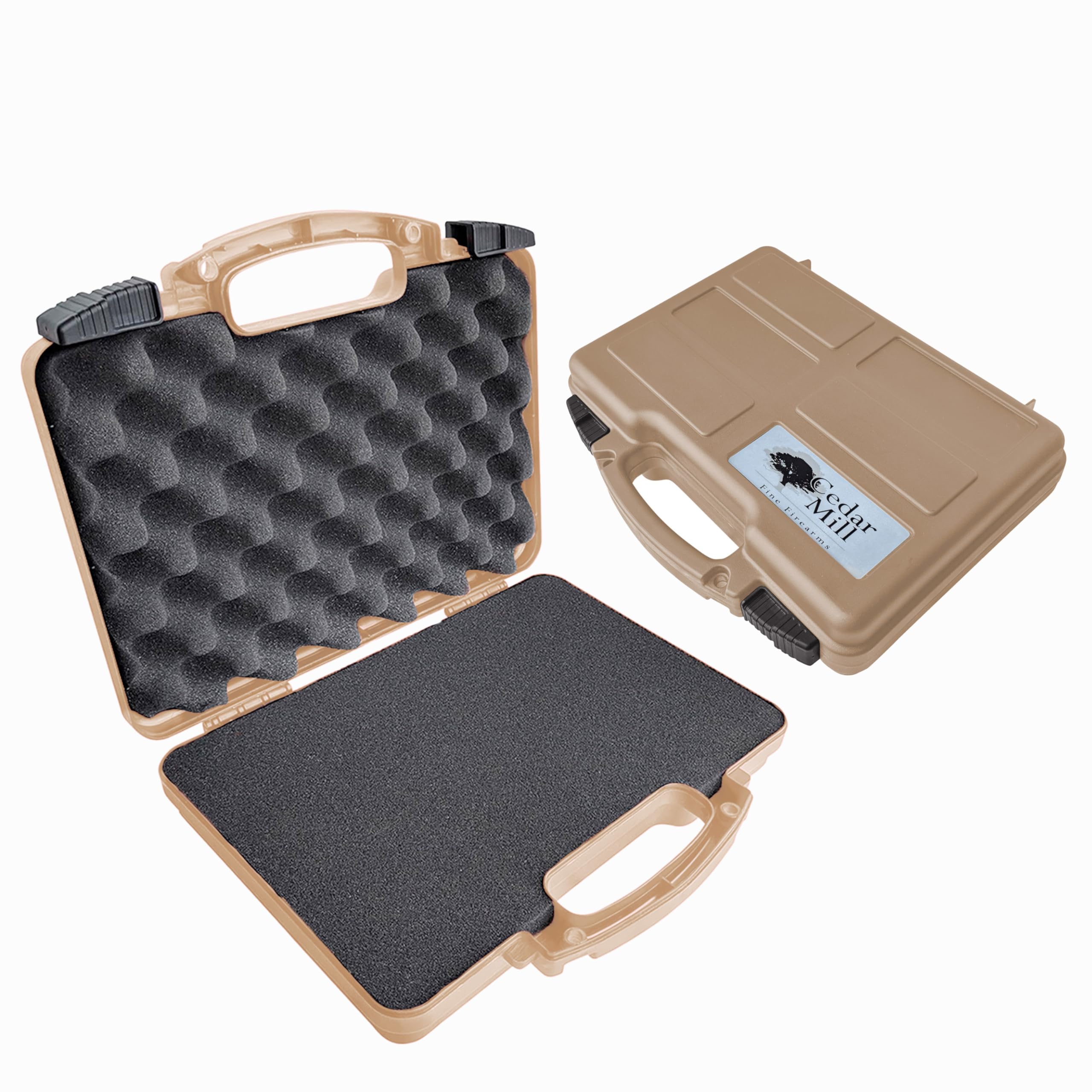 Cedar Mill Fine Firearms TSA Approved Handy Hard Gun Carry Case for Pistol, Revolver, and Handgun Airline Compliant Locking 9mm Travel Gun Carrying Case for Pistols