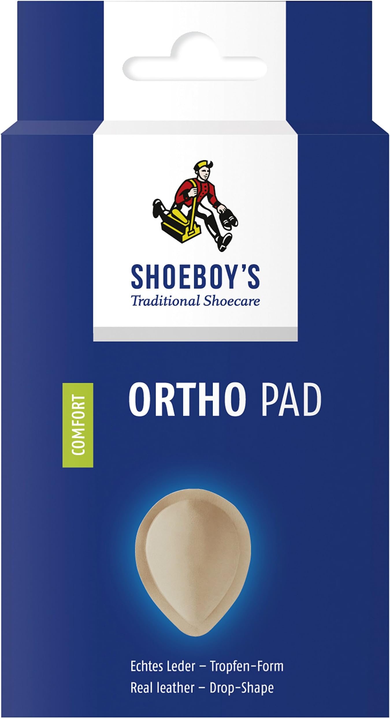 SHOEBOY'S Ortho PAD - Drop-Shaped Cushion to Support and Relieve The Arches - Size 9.5 to 11.5