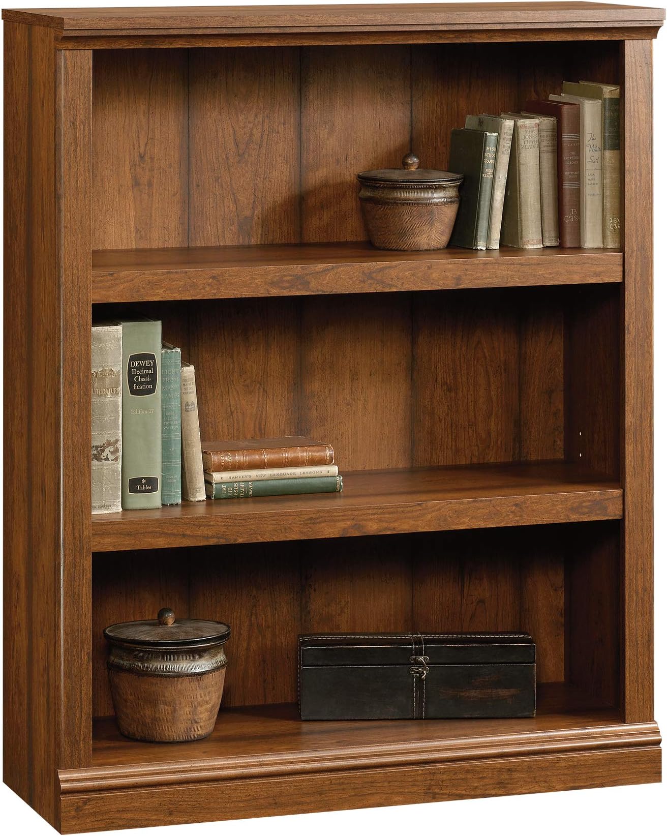 Sauder Select 3-Shelf Bookcase, Washington Cherry Finish