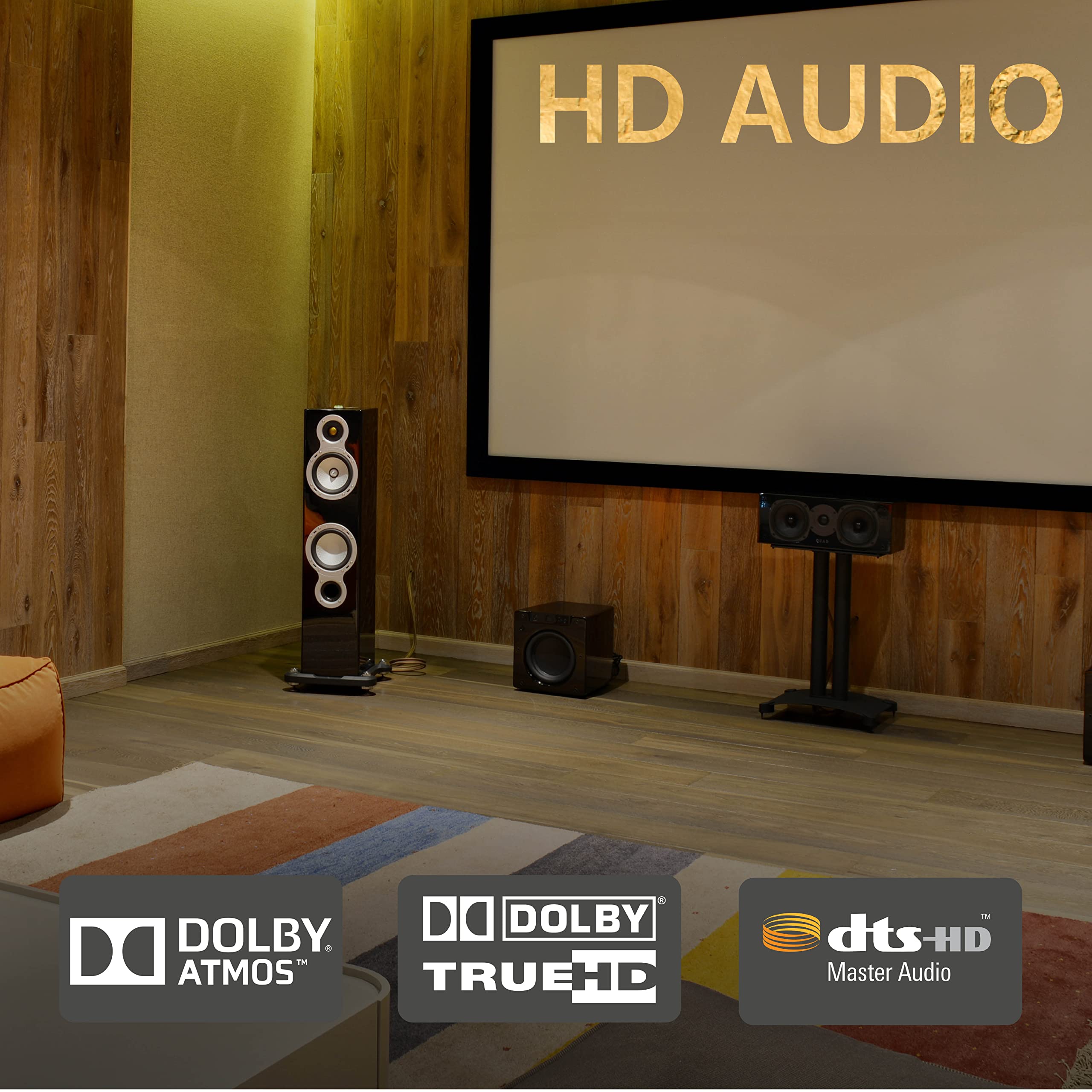 Inakustik eagle cable by 10013020 - Cavo HDMI 2.1 Deluxe Ultra High Speed | 2,0 m | 48 Gbps | UHD 10 K @120 Hz | per un'esperienza TV cristallina home cinema e gioco | HDR10+ | eARC (canale di ritorno