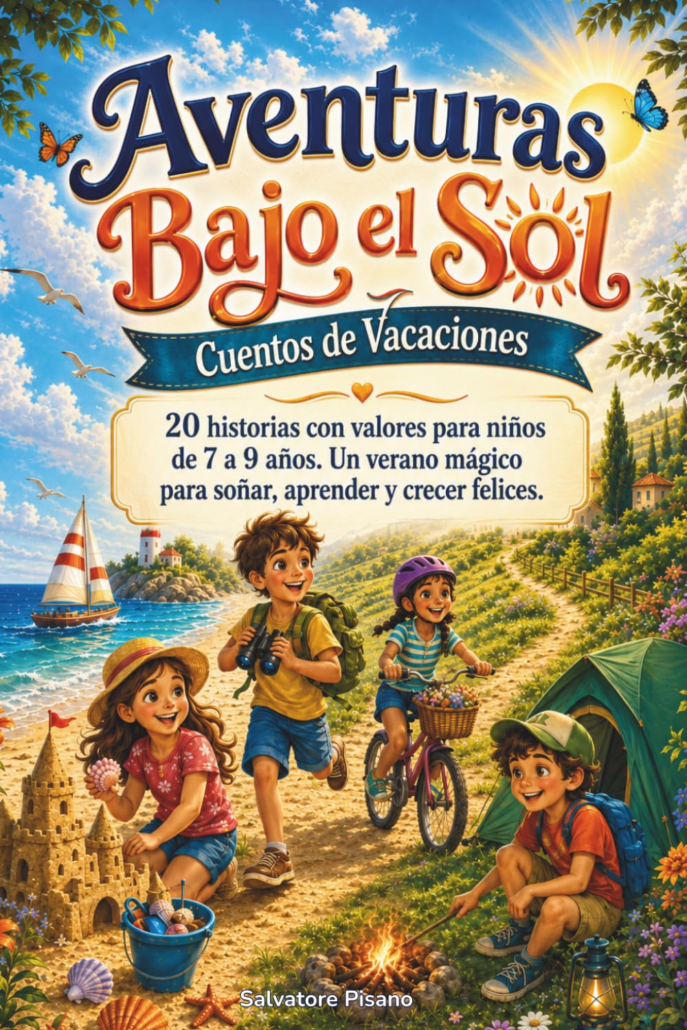 Aventuras Bajo el Sol: Cuentos de Vacaciones: 20 historias con valores para niños de 7 a 9 años. Un verano mágico para soñar, aprender y crecer felices. (Colección Pequeños Corazones Tranquilos)