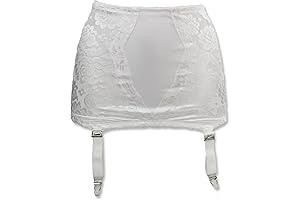 Vintage Retro Lingerie: Black/White Wide Strap Metal Clip Garter Belt