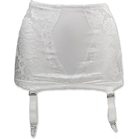 Vintage Retro Lingerie: Black/White Wide Strap Metal Clip Garter Belt