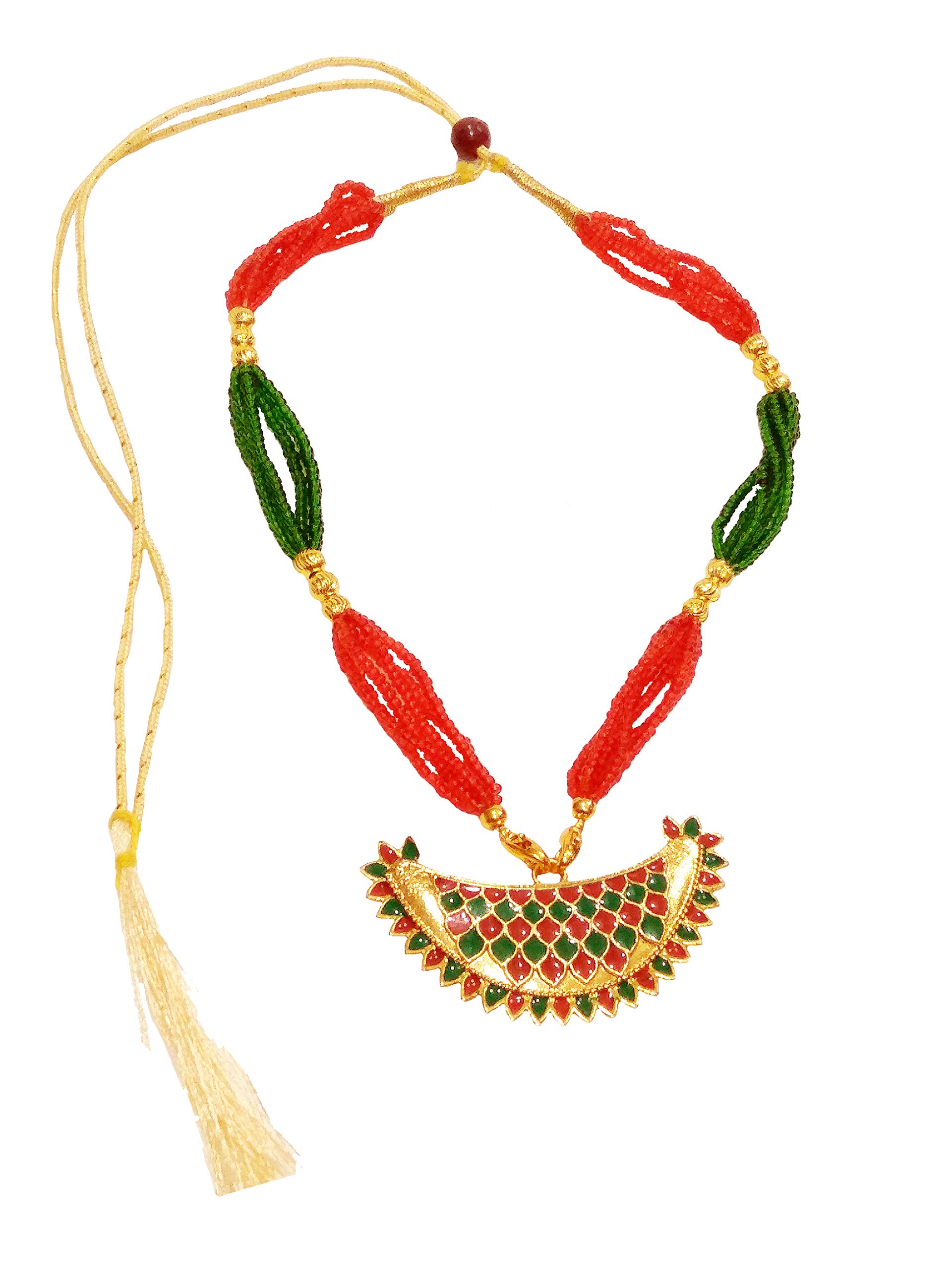 balaji gold Red Green Micro Gold Plated Traditional Assamese Jewellery Set for Women (B08F23K2F2) Amazon Price History, Amazon Price Tracker