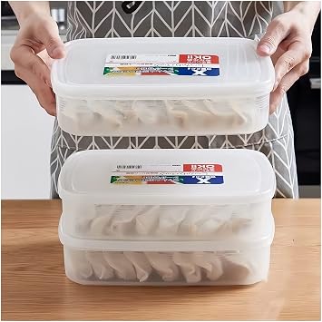 2600ml Plastic Bacon Box, Deli Meat Saver Cold Cuts Fridge Keeper, Cheese Food Storage Container with Lid for Refrigerator, Shallow Low Profile Christmas Cookie Holder